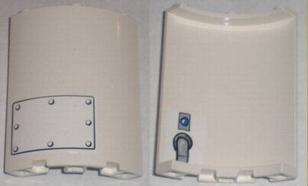 Cylinder Quarter 4 x 4 x 6 with Metal Plate Outside and Pipe with Button Inside Pattern (Stickers) - Set 3831