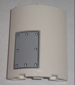 Cylinder Quarter 4 x 4 x 6 with Dark Gray Metal Plate Pattern (Sticker) - Set 3831