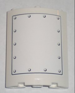 Cylinder Quarter 4 x 4 x 6 with Large Metal Plate Pattern (Sticker) - Set 3831