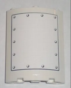 Cylinder Quarter 4 x 4 x 6 with Large Metal Plate Pattern (Sticker) - Set 3831