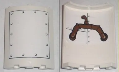 Cylinder Quarter 4 x 4 x 6 with Large Metal Plate Outside and Brown Pipes Inside Pattern (Stickers) - Set 3831