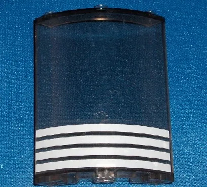 Cylinder Quarter 4 x 4 x 6 with 4 White Stripes Pattern (Sticker) - Set 4513