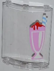 Cylinder Quarter 4 x 4 x 6 with Pink Ice Cream Sundae Pattern (Sticker) - Set 3061