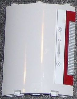 Cylinder Quarter 4 x 4 x 6 with Dark Red and Gray Vent Pattern Model Left Side (Sticker) - Set 7964