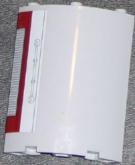 Cylinder Quarter 4 x 4 x 6 with Dark Red and Gray Vent Pattern Model Right Side (Sticker) - Set 7964