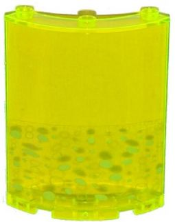 Cylinder Quarter 4 x 4 x 6 with Lime Bubbles Pattern Model Left Side (Sticker) - Set 79119
