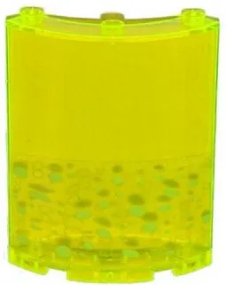 Cylinder Quarter 4 x 4 x 6 with Lime Bubbles Pattern Model Left Side (Sticker) - Set 79119