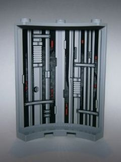 Cylinder Quarter 4 x 4 x 6 with SW Death Star II Reactor Shaft Pattern (Stickers) - Set 75093