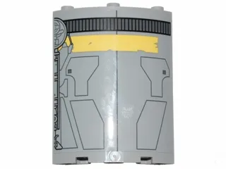 Cylinder Quarter 4 x 4 x 6 with SW Droid Escape Pod Pattern 2 (Sticker) - Set 75136