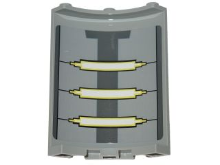 Cylinder Quarter 4 x 4 x 6 with SW Naboo Reactor Shaft Pattern on Inside (Sticker) - Set 75169