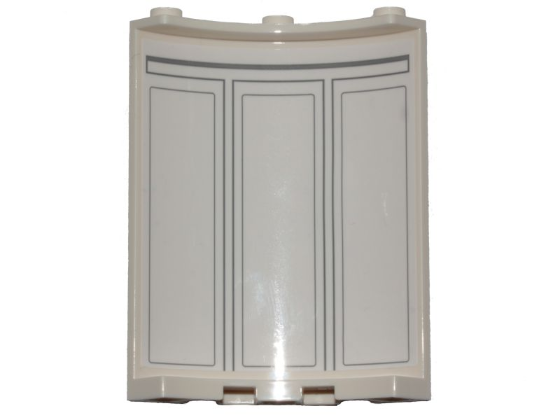 Cylinder Quarter 4 x 4 x 6 with SW Cloud City Panels and Gray Lines Pattern on Inside (Sticker) - Set 75222