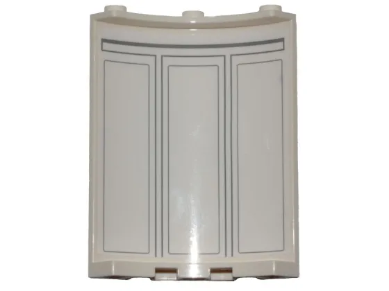 Cylinder Quarter 4 x 4 x 6 with SW Cloud City Panels and Gray Lines Pattern on Inside (Sticker) - Set 75222