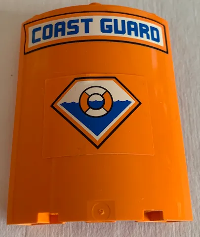 Cylinder Quarter 4 x 4 x 6 with 'COAST GUARD' and Logo Pattern (Stickers) - Set 4210