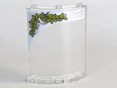 Cylinder Quarter 4 x 4 x 6 with Leaves and Scissors Pattern (Sticker) - Set 41391