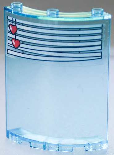 Cylinder Quarter 4 x 4 x 6 with White Venetian Blinds, Crooked with Coral Hearts Drawstring Pattern (Sticker) - Set 41394