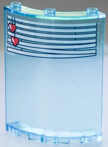 Cylinder Quarter 4 x 4 x 6 with White Venetian Blinds, Crooked with Coral Hearts Drawstring Pattern (Sticker) - Set 41394