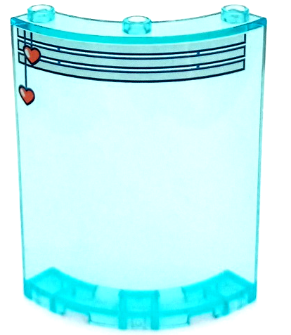 Cylinder Quarter 4 x 4 x 6 with White Venetian Blinds with Coral Hearts Drawstring Pattern (Sticker) - Set 41394