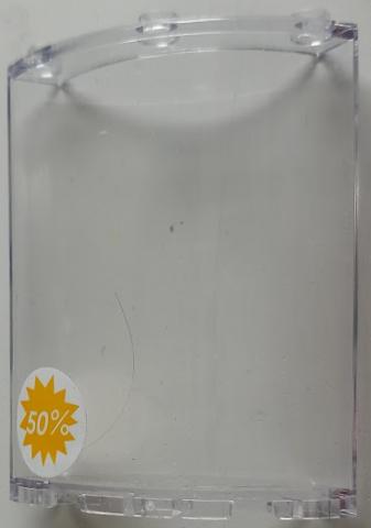 Cylinder Quarter 4 x 4 x 6 with White '50%' Discount on Yellow Star Pattern Model Right Side (Sticker) - Set 41450