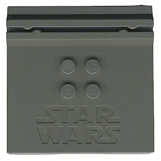 Tile, Modified 6 x 6 x 2/3 with 4 Studs and Debossed Star Wars Logo