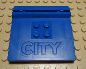 Tile, Modified 6 x 6 x 2/3 with 4 Studs and Debossed City Logo