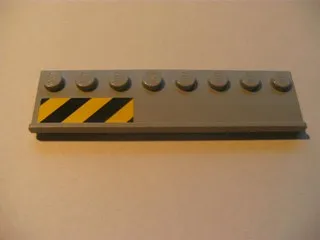 Plate, Modified 2 x 8 with Door Rail with Black and Yellow Danger Stripes on Left Pattern (Sticker) - Set 7633