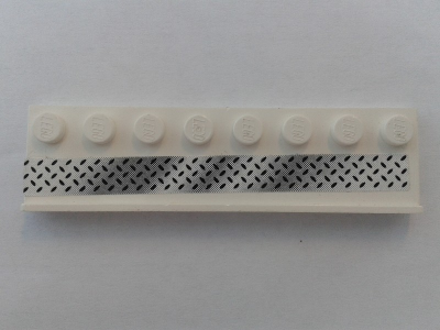 Plate, Modified 2 x 8 with Door Rail with Tread Plate Pattern (Sticker) - Set 8154