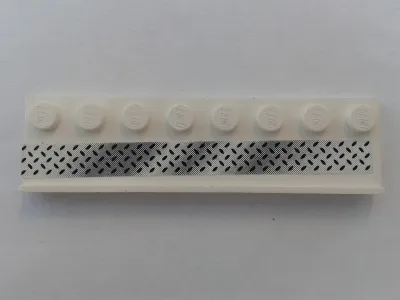 Plate, Modified 2 x 8 with Door Rail with Tread Plate Pattern (Sticker) - Set 8154