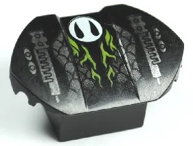 Brick, Modified 2 x 2 No Studs, Sloped with Flared Wings with Snake Pattern