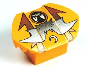 Brick, Modified 2 x 2 No Studs, Sloped with Flared Wings with Ghost Pattern