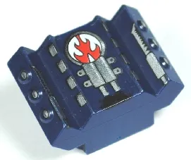 Brick, Modified 2 x 2 No Studs, Sloped with Angled Side Block Extensions with Rip Pattern