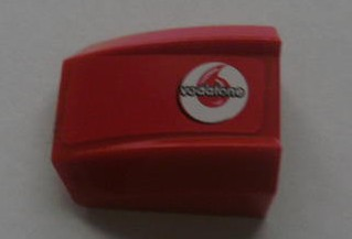 Slope, Curved 2 x 2 Lip with Vodafone Logo Pattern Right (Sticker) - Sets 8672 / 8673