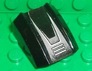 Slope, Curved 2 x 2 Lip with Silver Grille Pattern (Sticker) - Set 8656