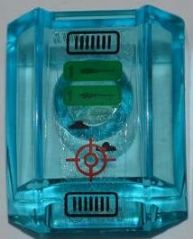 Slope, Curved 2 x 2 Lip with Grilles and Target Pattern (Sticker) - Set 7050