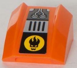 Slope, Curved 2 x 2 Lip with Agents Dr. Inferno Logo Pattern (Sticker) - Set 8632