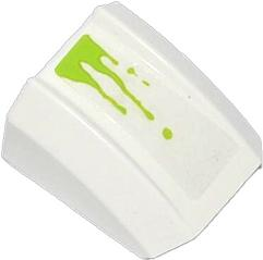 Slope, Curved 2 x 2 Lip with Lime Splatters Pattern Model Left Side (Sticker) - Set 70707
