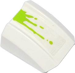 Slope, Curved 2 x 2 Lip with Lime Splatters Pattern Model Right Side (Sticker) - Set 70707