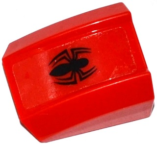 Slope, Curved 2 x 2 Lip with Black Spider Pattern (Sticker) - Set 76014
