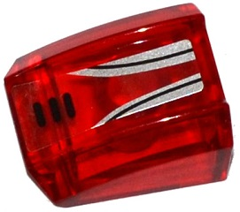 Slope, Curved 2 x 2 Lip with Grille and Silver and Black Curved Stripes Pattern (Sticker) - Set 70168