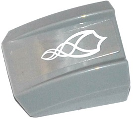 Slope, Curved 2 x 2 Lip with White Swirls Pattern (Sticker) - Set 41078