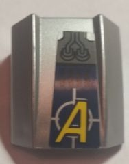 Slope, Curved 2 x 2 Lip with Agents Logo and Wires with Plugs Pattern (Sticker) - Set 8635