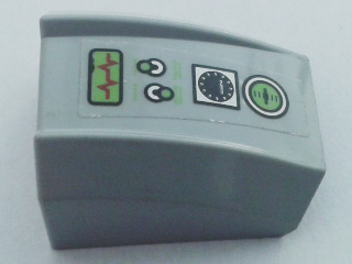 Slope, Curved 2 x 2 Lip with Gauges and Switches Pattern (Sticker) - Set 7297