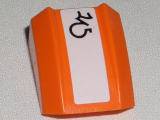 Slope, Curved 2 x 2 Lip with Black Alien Character on White Background Pattern (Sticker) - Set 7962