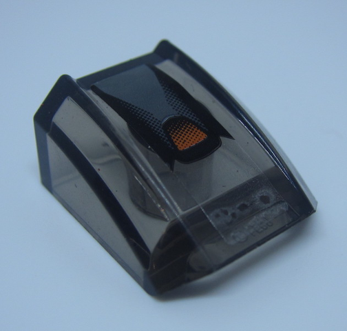 Slope, Curved 2 x 2 Lip with Black, Dark Bluish Gray and Orange Pattern (Sticker) - Set 75892