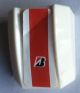 Slope, Curved 2 x 2 Lip with Red Stripe and Bridgestone Logo Pattern (Sticker) - Set 8155