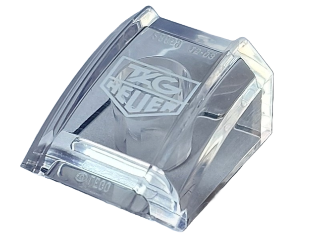 Slope, Curved 2 x 2 Lip with White 'TAG HEUER' Logo Pattern