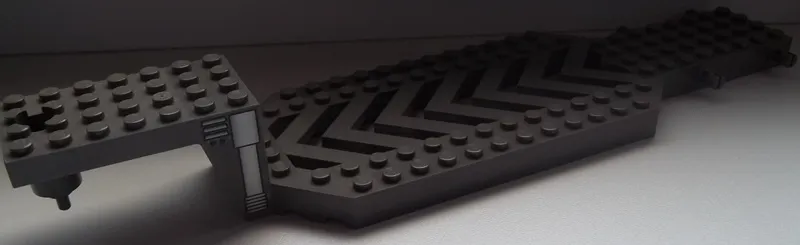 Vehicle, Trailer Base 8 x 30 x 3 1/3 with Grille and Piston Pattern on both Sides (Stickers) - Set 6739