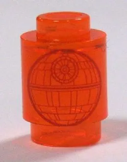 Brick, Round 1 x 1 with SW Death Star Pattern