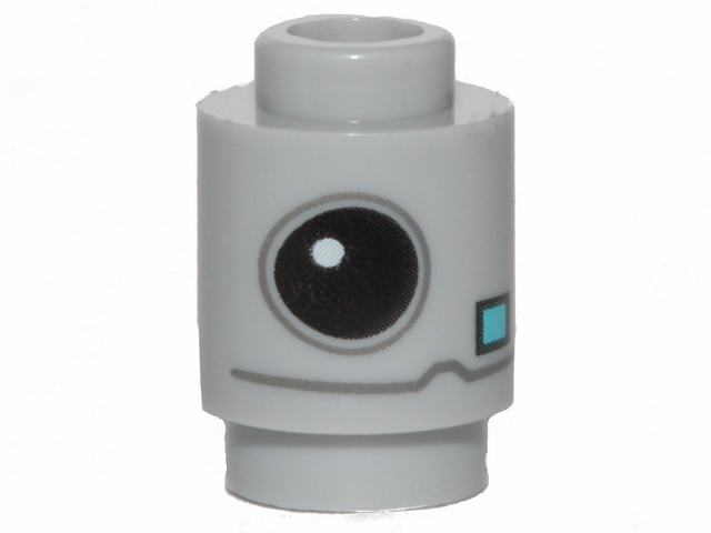 Brick, Round 1 x 1 with SW Bucket (R1-J5) Head Pattern