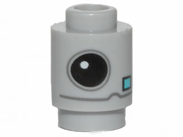 Brick, Round 1 x 1 with SW Bucket (R1-J5) Head Pattern