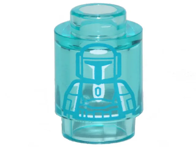 Brick, Round 1 x 1 with SW Mandalorian Hologram Pattern